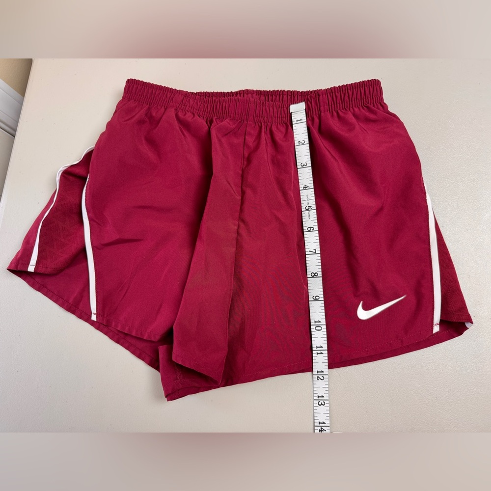 Nike Dri-FIT Running Shorts Small Red Athletic Workout Lined Elastic Waist - Picture 2 of 10